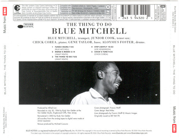 Blue Mitchell : The Thing To Do (CD, Album, Copy Prot., RE, RM)