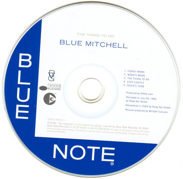 Blue Mitchell : The Thing To Do (CD, Album, Copy Prot., RE, RM)