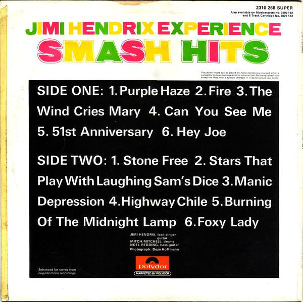 Jimi Hendrix Experience* : Smash Hits (LP, Comp)