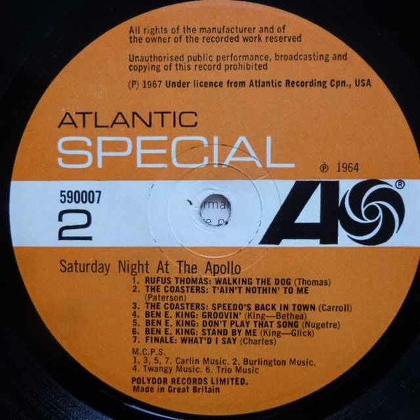 Various : Saturday Night At The Apollo (LP, Comp, RE)