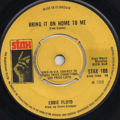 Eddie Floyd : Bring It On Home To Me / Sweet Things You Do (7", Single)