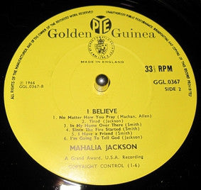 Mahalia Jackson : I Believe (LP, Comp)