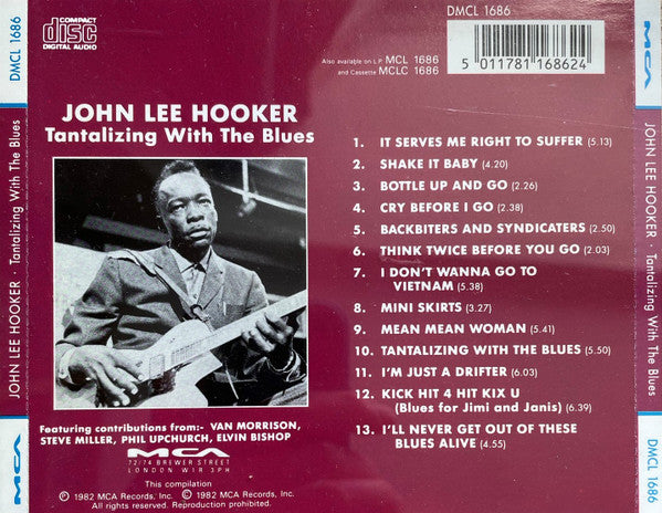 John Lee Hooker : Tantalizing With The Blues (CD, Comp, RE, Dis)