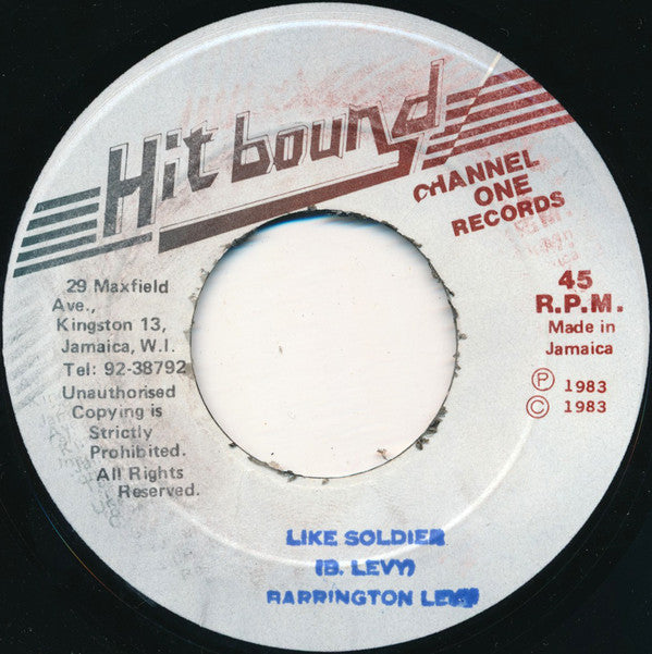 Barrington Levy : Like Soldier (7")