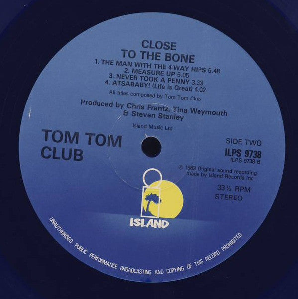 Tom Tom Club : Close To The Bone (LP, Album, Ltd, Blu)