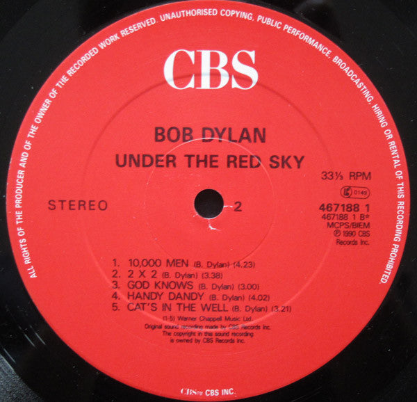 Bob Dylan : Under The Red Sky (LP, Album)