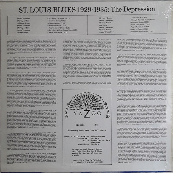 Various : St. Louis Blues 1929-1935 (The Depression) (LP, Comp)