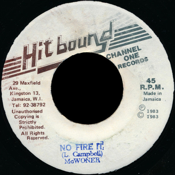 McWoner* : No Fire It (7")