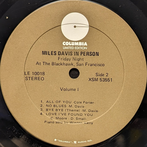 Miles Davis : In Person, Friday Night At The Blackhawk, San Francisco, Volume I (LP, Album, RE, Pit)