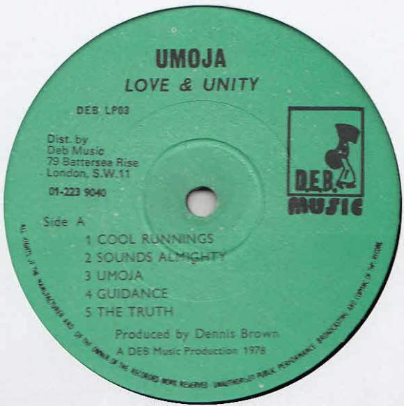 D.E.B. Music Players : Umoja Dub - Love And Unity (LP)