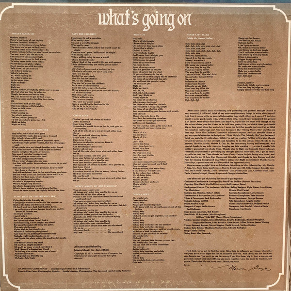 Marvin Gaye : What's Going On (LP, Album, Dis)