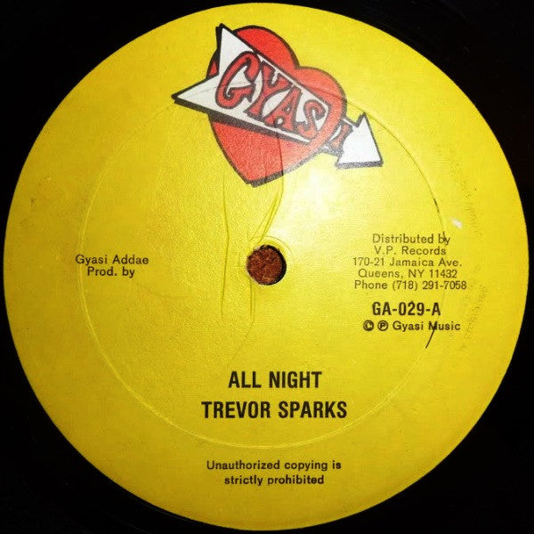 Trevor Sparks : All Night / Love That I Need (12")