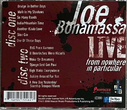 Joe Bonamassa : Live From Nowhere In Particular (2xCD, Album, RE)