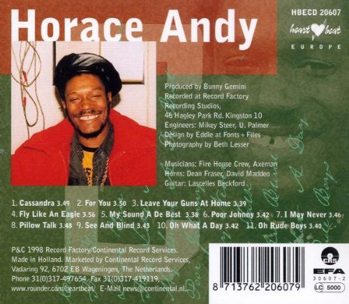 Horace Andy : See And Blind (CD, Album)