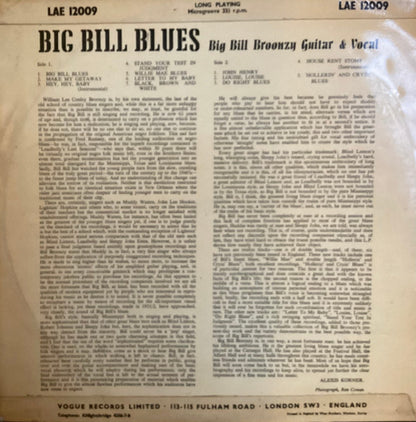 Big Bill Broonzy : Big Bill Blues (LP, Album)