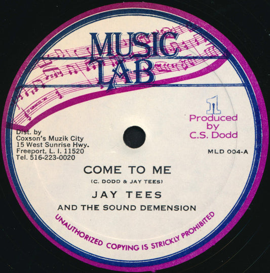 Jay Tees / Jackie Mittoo : Come To Me / Side Walk Doctor (10")