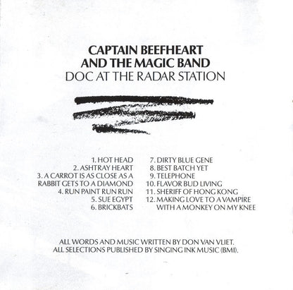 Captain Beefheart And The Magic Band : Doc At The Radar Station (CD, Album, RE, RM)