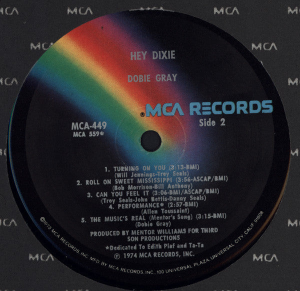 Dobie Gray : Hey Dixie (LP, Album, Glo)