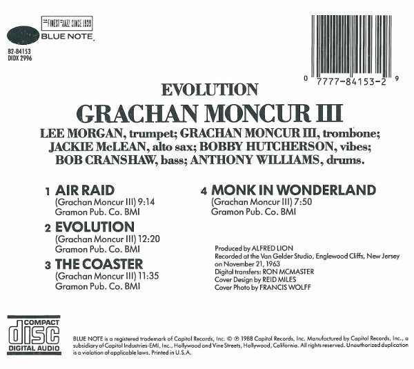 Grachan Moncur III : Evolution (CD, Album, RE)