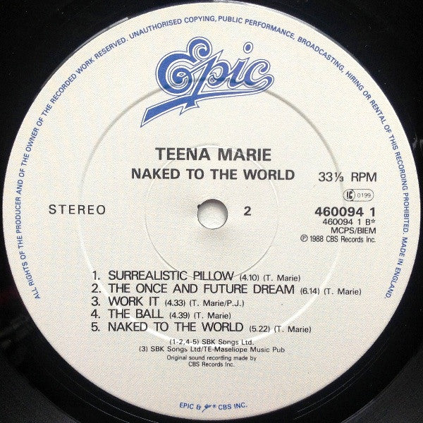 Teena Marie : Naked To The World (LP, Album)