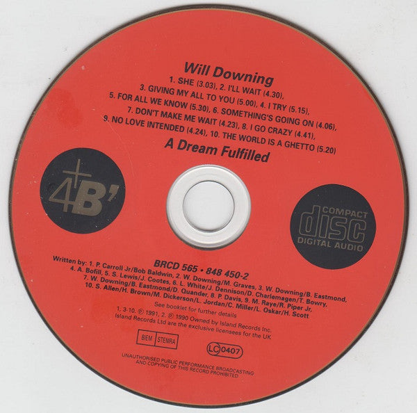 Will Downing : A Dream Fulfilled (CD, Album)