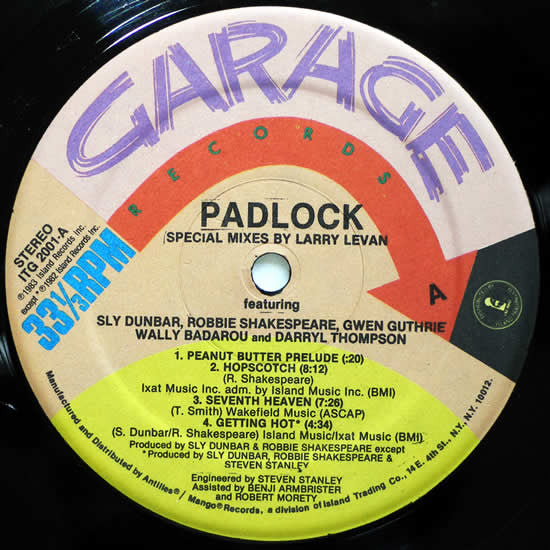 Larry Levan Featuring Sly Dunbar, Robbie Shakespeare, Gwen Guthrie, Wally Badarou, Darryl Thompson* : Padlock (Special Mixes) (LP, MiniAlbum)