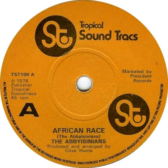 The Abbyisinians* : African Race / Satta-Amassagana (7")