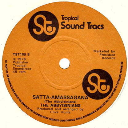 The Abbyisinians* : African Race / Satta-Amassagana (7")