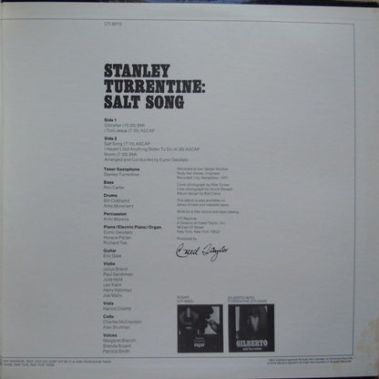 Stanley Turrentine : Salt Song (LP, Album, Gat)