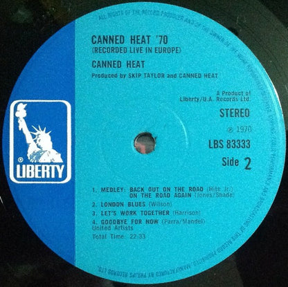 Canned Heat : ’70 Concert: Recorded Live In Europe (LP, Album, Gat)