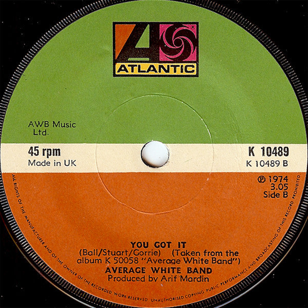 Average White Band : Pick Up The Pieces (7", Single, Sol)