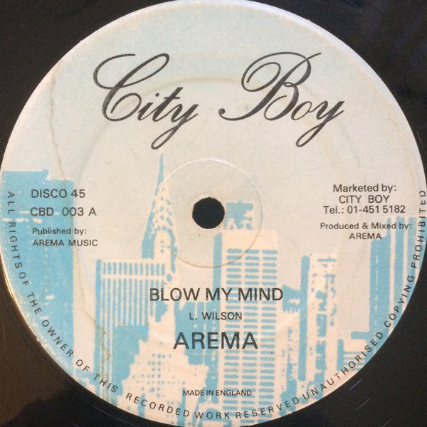 Arema : Blow My Mind (12", Single)