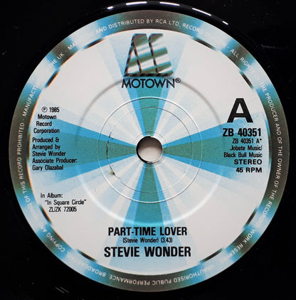 Stevie Wonder : Part-Time Lover (7", Single)