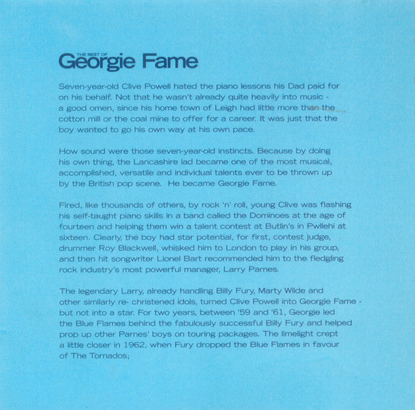 Georgie Fame : The Best Of Georgie Fame 1967-1971 (CD, Comp)