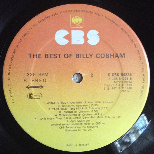 Billy Cobham : The Best Of Billy Cobham (LP, Comp)