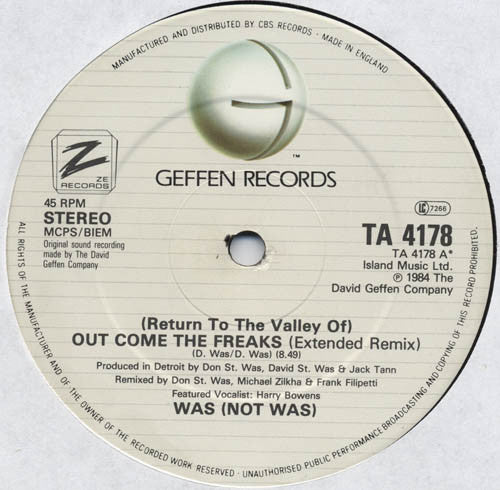 Was (Not Was) : (Return To The Valley Of) Out Come The Freaks - Remixed Version (12", Single)