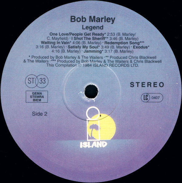 Bob Marley & The Wailers : Legend (The Best Of Bob Marley And The Wailers) (LP, Comp, RE, 180)