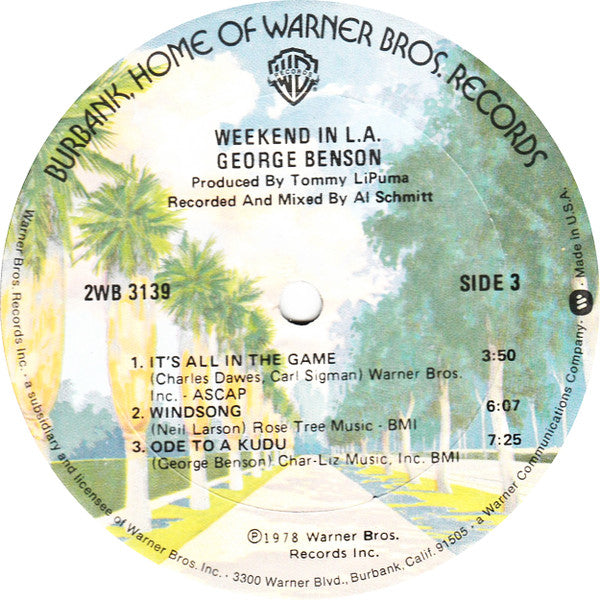 George Benson : Weekend In L.A. (2xLP, Album, Gol)