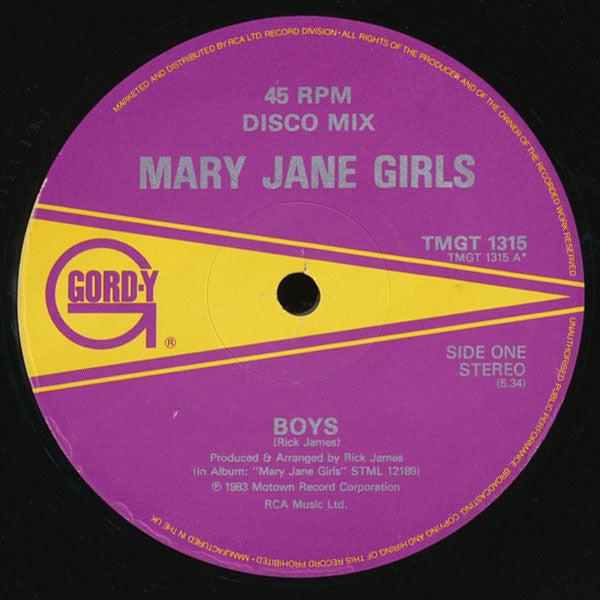 Mary Jane Girls : Boys (12")