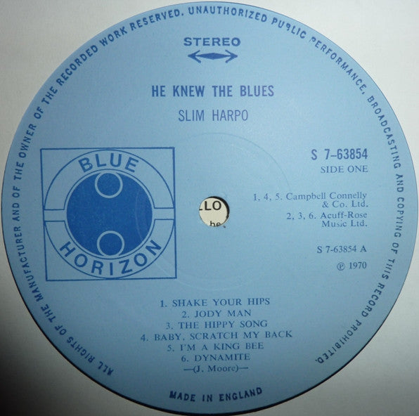 Slim Harpo : He Knew The Blues (LP, Album, Comp)