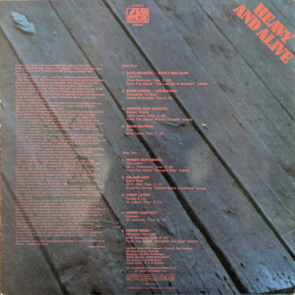 Various : Heavy And Alive (LP, Comp)