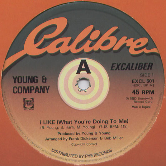 Young & Company : I Like (What You're Doing To Me) (12", Cal)