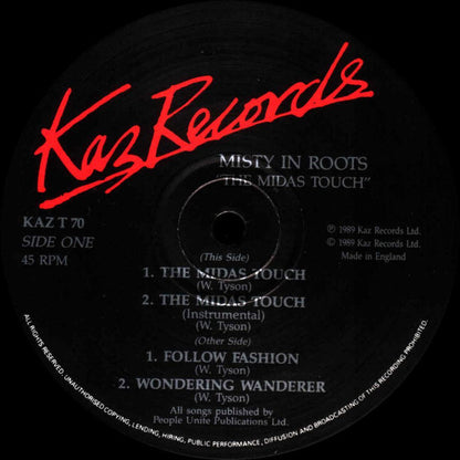 Misty In Roots : The Midas Touch (12")