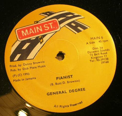 General Degree : Pianist (12")