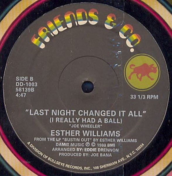 Esther Williams : Your's And Your's Alone / Last Night Changed It All (I Really Had A Ball) (12", RE, Unofficial)