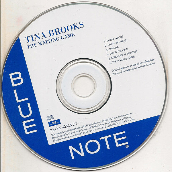 Tina Brooks : The Waiting Game (CD, Album, Ltd, RE)