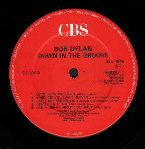 Bob Dylan : Down In The Groove (LP, Album)