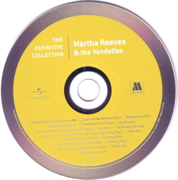 Martha Reeves & The Vandellas : The Definitive Collection (CD, Comp)