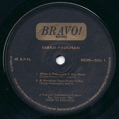 Sarah Vaughan : Sarah Vaughan (7", EP)