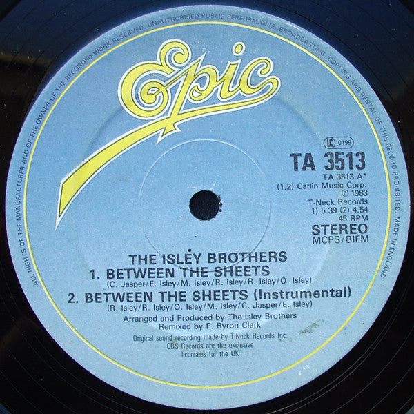 The Isley Brothers : Between The Sheets (12", Single)